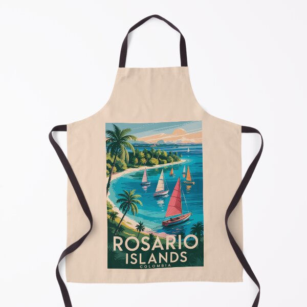 Item preview, Rosario Islands Colombia Illustration Travel Art Vintage designed and sold by KrisSidDesigns.
