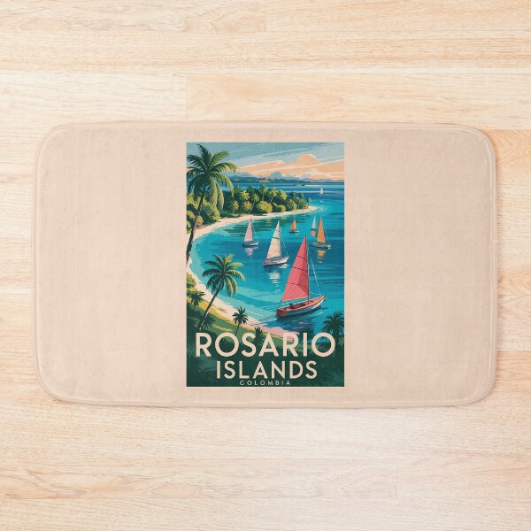 Item preview, Rosario Islands Colombia Illustration Travel Art Vintage designed and sold by KrisSidDesigns.