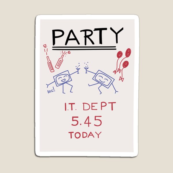 Aperçu de l'œuvre L'affiche de la fête IT Crowd créée et vendue par Lalia Designs.
