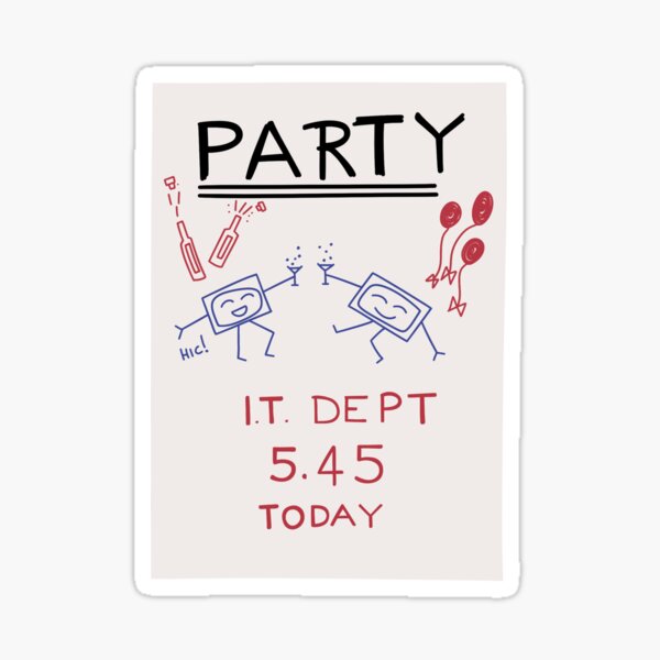 Aperçu de l'œuvre L'affiche de la fête IT Crowd créée et vendue par Lalia Designs.
