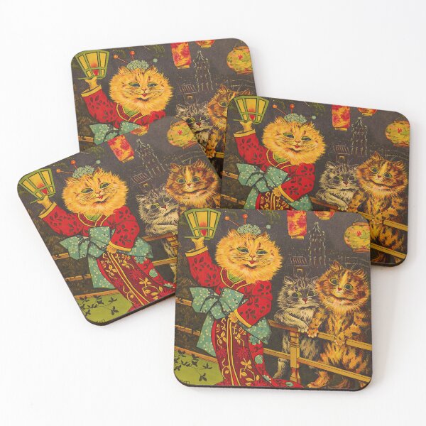 Item preview, Cat From Japan paintings by louis wain designed and sold by irynaartbyim.