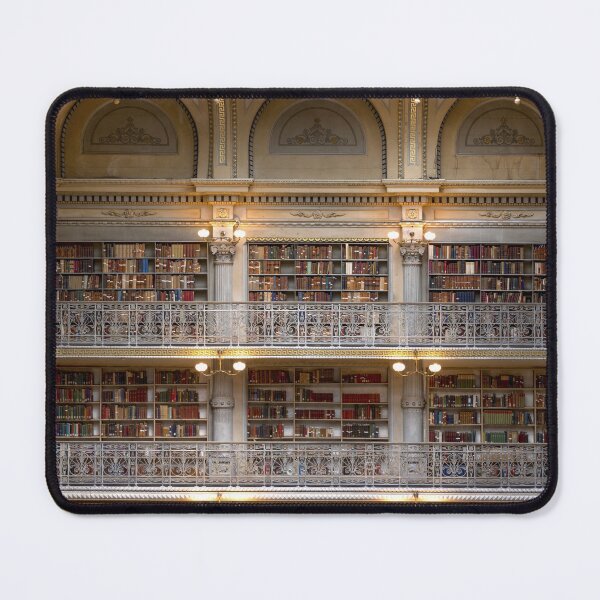 Item preview, George Peabody Library upper floors and wrought iron railings color book lovers dream photographic art print designed and sold by Jéanpaul  Ferro.
