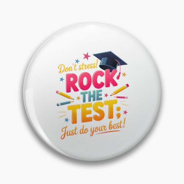 Item preview, Don't Stress: Rock The Test , Just Do Your Best! Motivational School Vibes designed and sold by elynne9.