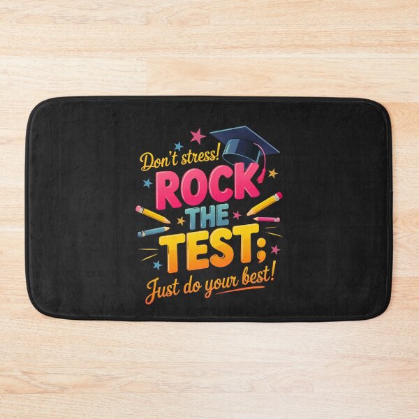 Item preview, Don't Stress: Rock The Test , Just Do Your Best! Motivational School Vibes designed and sold by elynne9.