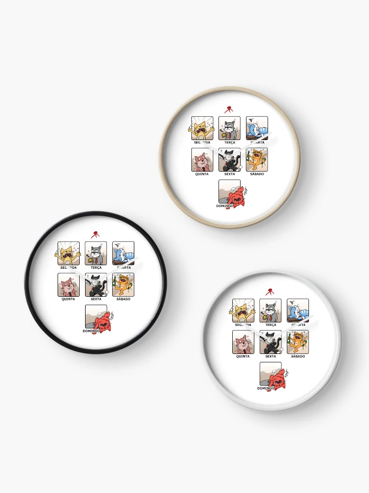Thumbnail 3 of 4, Clock, Cat Week designed and sold by Random Artist Studio_br.