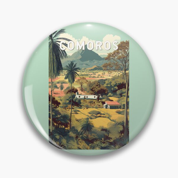 Item preview, Comoros Illustration Travel Art Vintage designed and sold by KrisSidDesigns.