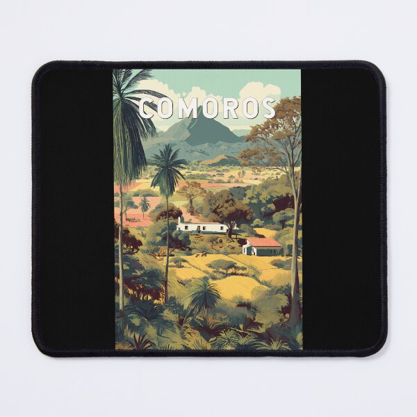 Item preview, Comoros Illustration Travel Art Vintage designed and sold by KrisSidDesigns.