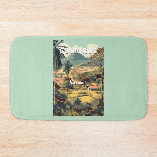 Item preview, Comoros Illustration Travel Art Vintage designed and sold by KrisSidDesigns.