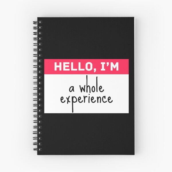 Item preview, "Hello I'm a Whole Experience" Funny Name Tag Design – Sassy Loud Personality Gift designed and sold by thistledewcraft.