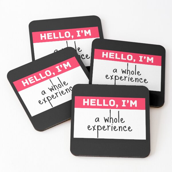 Item preview, "Hello I'm a Whole Experience" Funny Name Tag Design – Sassy Loud Personality Gift designed and sold by thistledewcraft.