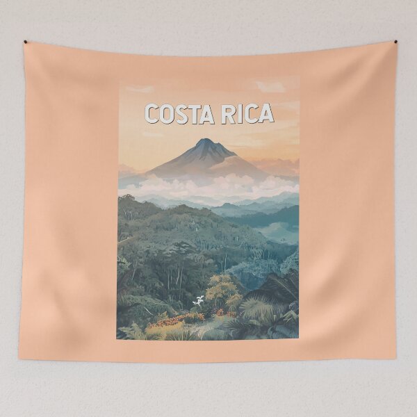 Item preview, Costa Rica Illustration Travel Art Vintage designed and sold by KrisSidDesigns.