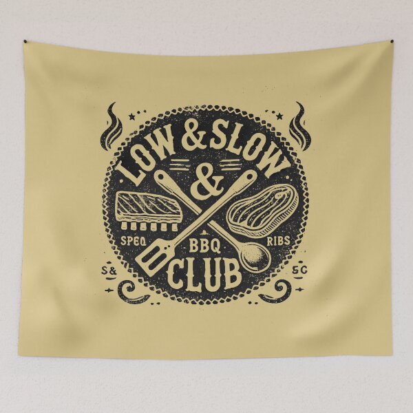 Item preview, Low & Slow BBQ Club – Meat Lover’s Vintage Design designed and sold by Timber & Dust.