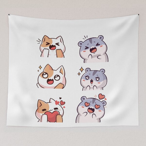 Item preview, Kawaii Cat Mouse Love Laugh In Love Japan Style Tokyo Shibuya designed and sold by KeepItSimple089.