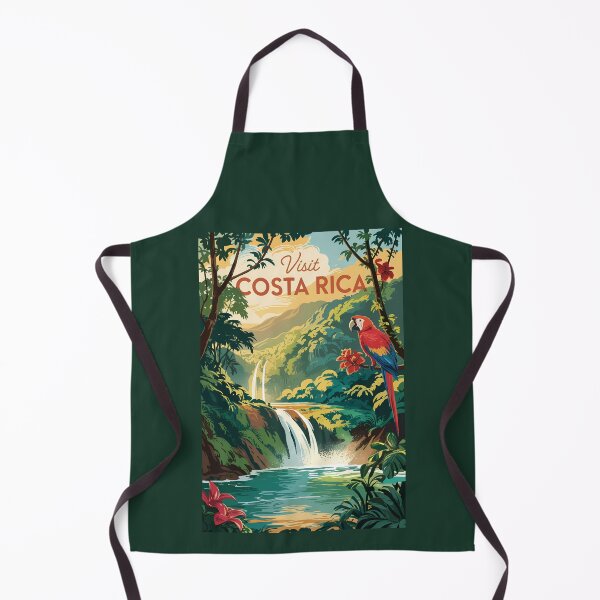 Item preview, Costa Rica Parrot Illustration Travel Art Vintage designed and sold by KrisSidDesigns.