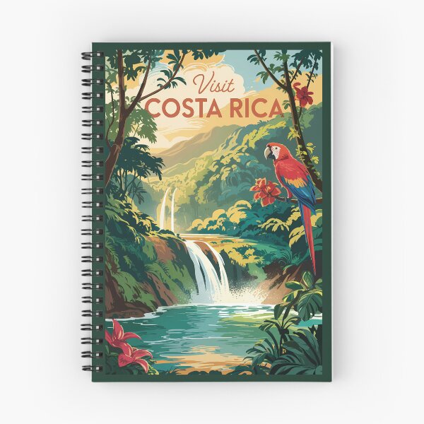 Item preview, Costa Rica Parrot Illustration Travel Art Vintage designed and sold by KrisSidDesigns.