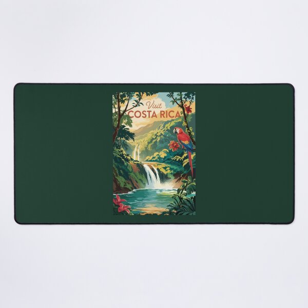 Item preview, Costa Rica Parrot Illustration Travel Art Vintage designed and sold by KrisSidDesigns.