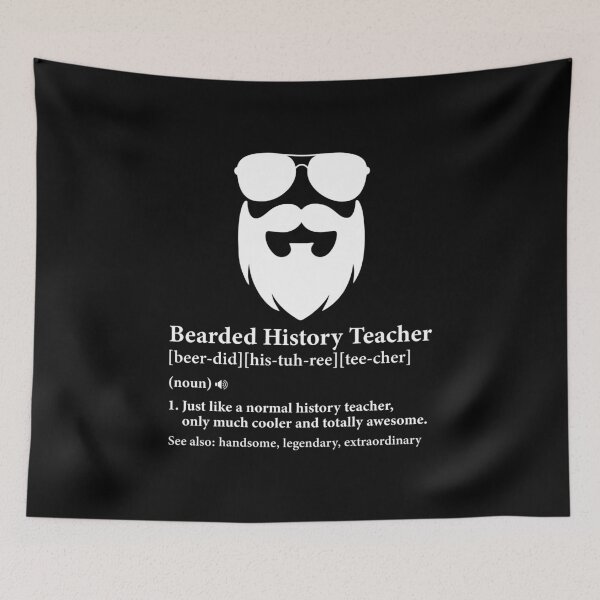 Item preview, Bearded History Teacher Funny History Teacher Gift designed and sold by DexertimaArt.