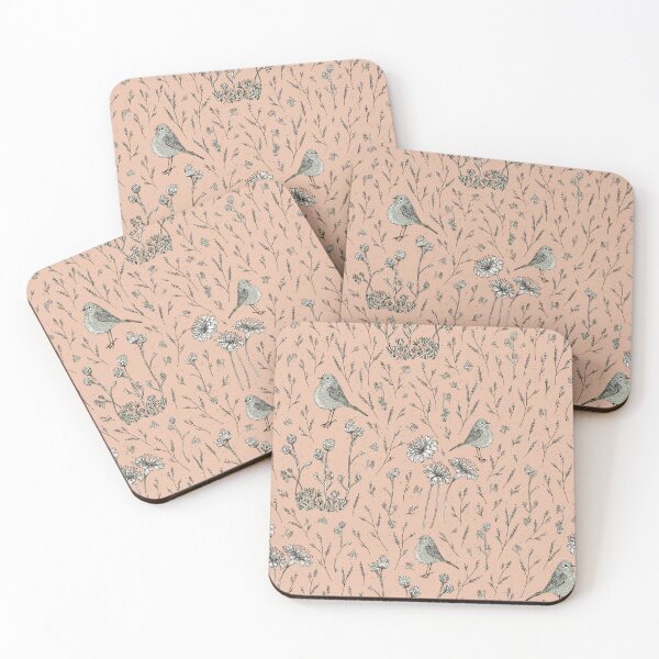 Item preview, Birds in the forest salmon designed and sold by cezidesign.