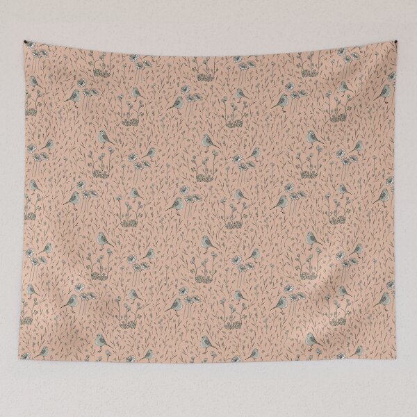 Item preview, Birds in the forest salmon designed and sold by cezidesign.
