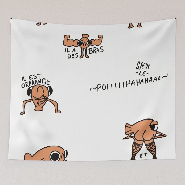 Item preview, Le Poisson Steve sticker pack designed and sold by DinoCatDraws.