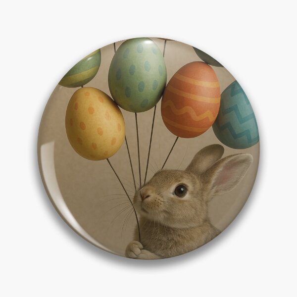 Item preview, Dreamy Bunny with Easter Balloons designed and sold by artes-lunares.