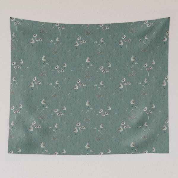 Item preview, Birds in the forest green lily pad designed and sold by cezidesign.