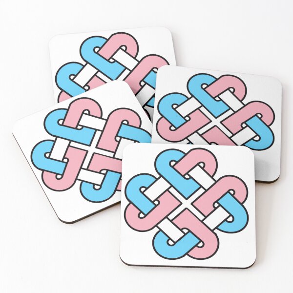 Item preview, Celtic Quarter Heart Pride Knot - Trans Color Block designed and sold by cjo582.