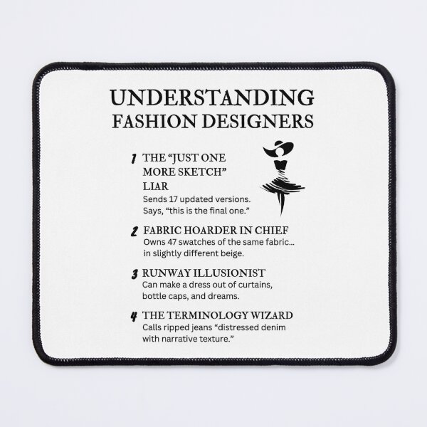 Item preview, Understanding Fashion Designers: A Humorous Breakdown of the Creative Chaos designed and sold by PsyFlow35.
