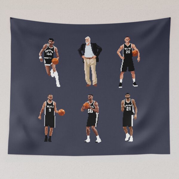 Item preview, Legends Sticker Pack (George Gervin, David Robinson, Gregg Popovich, Tony Parker, Manu Ginobili) Qiangy designed and sold by qiangdade.
