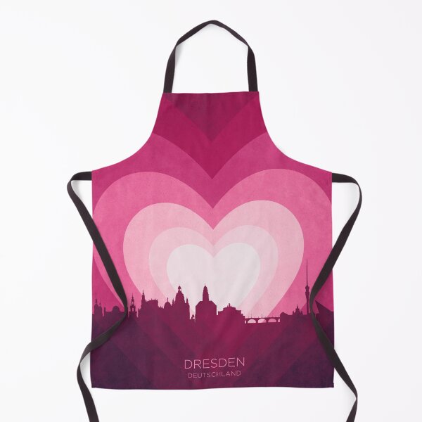 Item preview, Dresden Germany Skyline Hearts Pink designed and sold by ArtPrints.