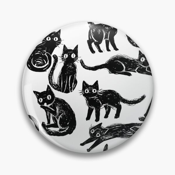 Item preview, Black Cat Pattern White designed and sold by JurassicParkans.