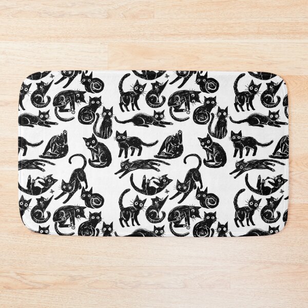 Item preview, Black Cat Pattern White designed and sold by JurassicParkans.