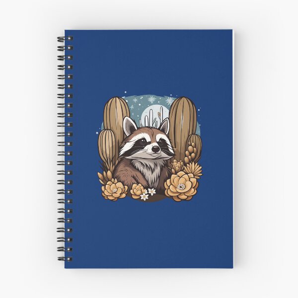 Item preview, Cute Arizona Ring-tailed Cat Surrounded by White Cacti Blossom designed and sold by taiche.