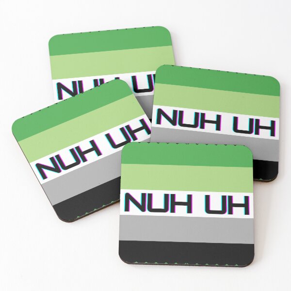 Item preview, Aromantic flag "nuh uh" designed and sold by spaghettihoops7.