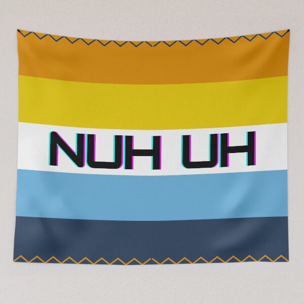 Item preview, Aroace flag "nuh uh" designed and sold by spaghettihoops7.