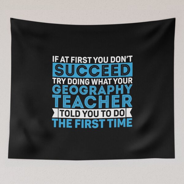 Item preview, If At First You Don't Succeed Funny Geography Teacher Gift designed and sold by DexertimaArt.