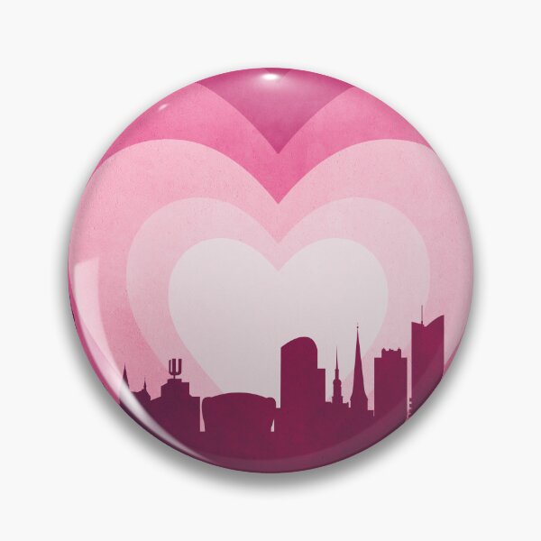 Item preview, Dortmund Germany Skyline Hearts Pink designed and sold by ArtPrints.
