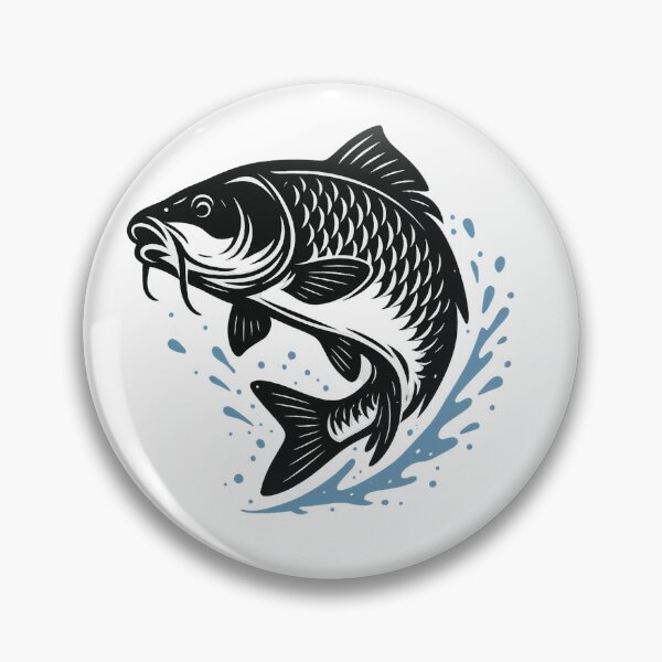 Item preview, Carp Splash – Minimalist Fish Jump designed and sold by Digal92.