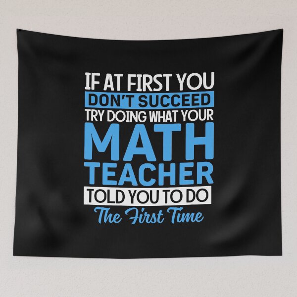 Item preview, Math Teacher If at first you don't succeed Funny Gift designed and sold by DexertimaArt.