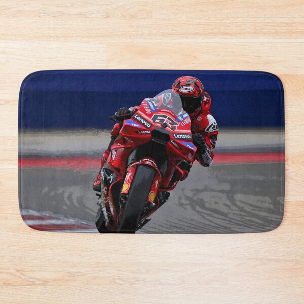 Item preview, Pecco drifting his 2025 MotoGP Motorcycle on the Circuit of the Americas abstract designed and sold by Rodissimus1984.