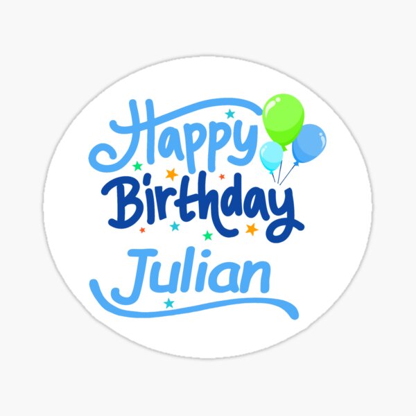 Sticker Prenom Julian Par Wolfgangrainer Redbubble