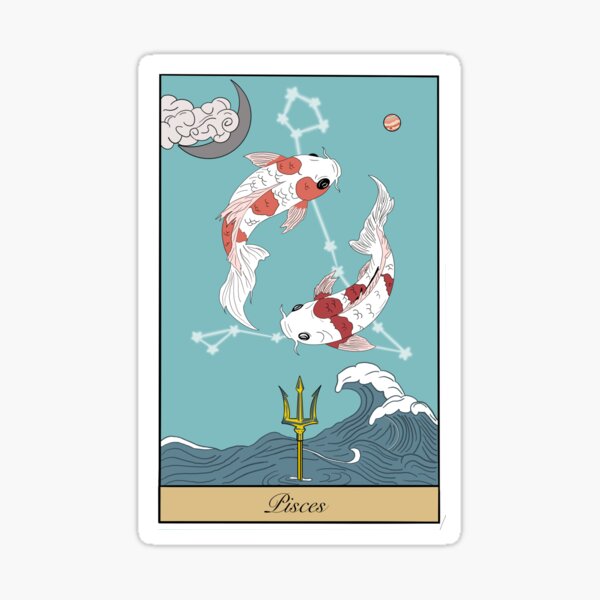 Vista previa del artículo con la obra «Piscis - carta del tarot», diseñado y vendido por Soriandes.