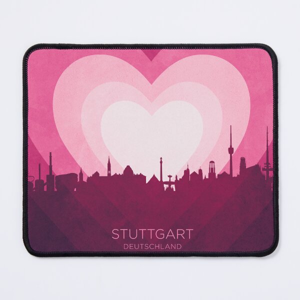 Item preview, Stuttgart Germany Skyline Hearts Pink designed and sold by ArtPrints.