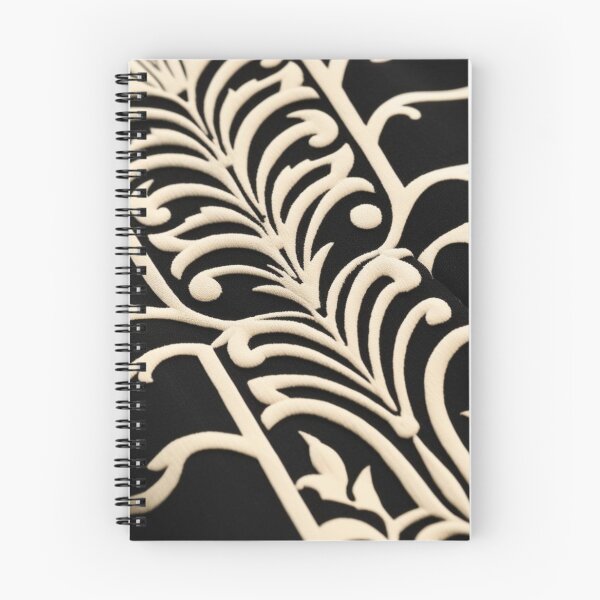 Item preview, Deco Flourish in Beige and Black Botanical Scrolls designed and sold by Harmonic_Layers.