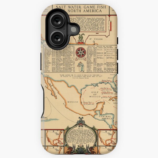 Vista previa del artículo con la obra «Mapa de peces de agua salada de 1936», diseñado y vendido por mollyfare.