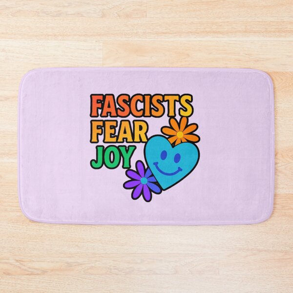 Item preview, Fascists fear joy retro rainbow heart design designed and sold by Hayley Mousley.