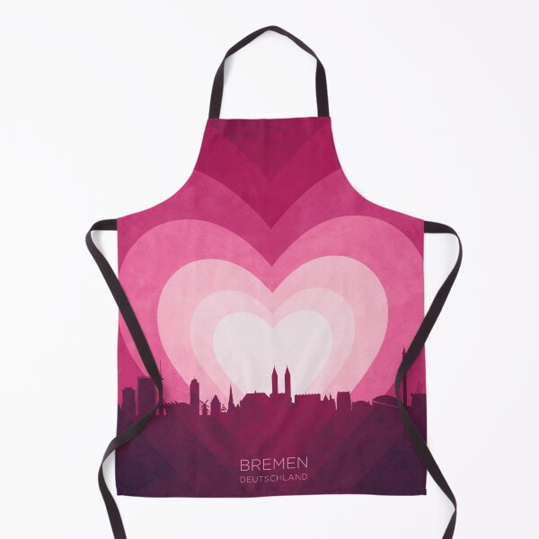 Item preview, Bremen Germany Skyline Hearts Pink designed and sold by ArtPrints.