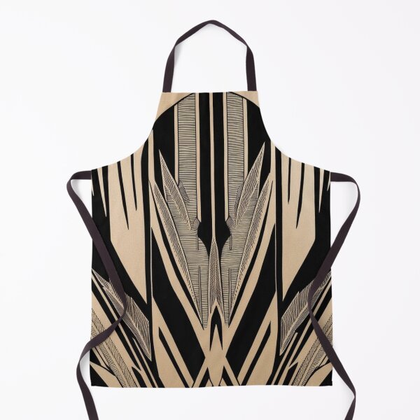 Item preview, Beige Blade Symmetry – Bold Art Deco Feather Geometry designed and sold by Harmonic_Layers.