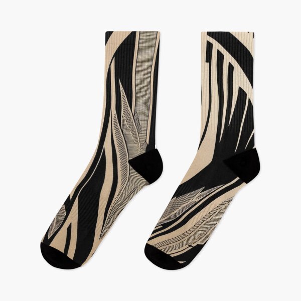 Item preview, Beige Blade Symmetry – Bold Art Deco Feather Geometry designed and sold by Harmonic_Layers.