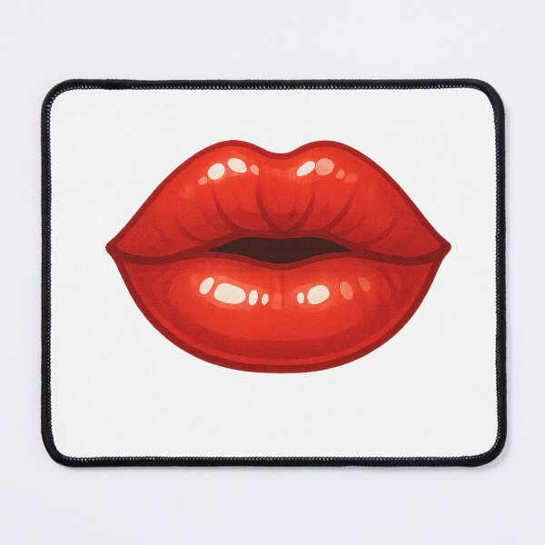 Item preview, Red Temptation – Glossy Kissable Lips designed and sold by TheCreativeVLT.